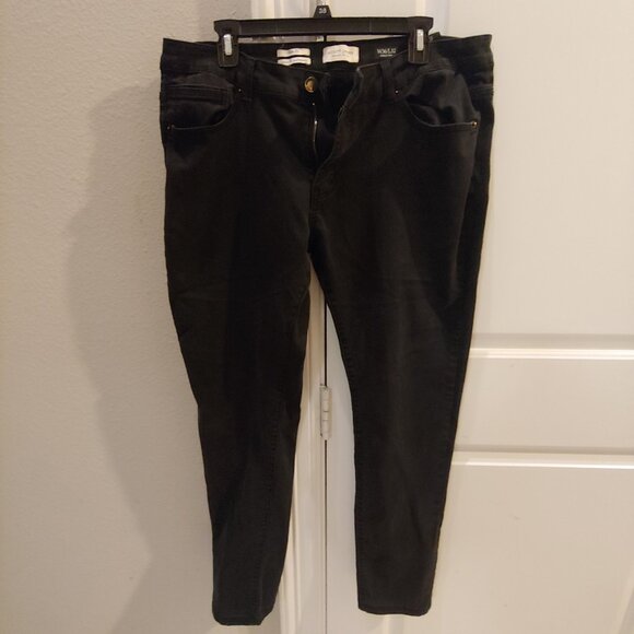 Scott James Slim Fit Jeans Men Size 36x32 Black Mid Rise Stretch Straight Leg - Picture 1 of 4